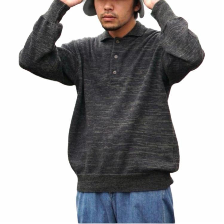 THE NORTH FACE PURPLE LABEL Merino Field Striped Polo Sweater Polo