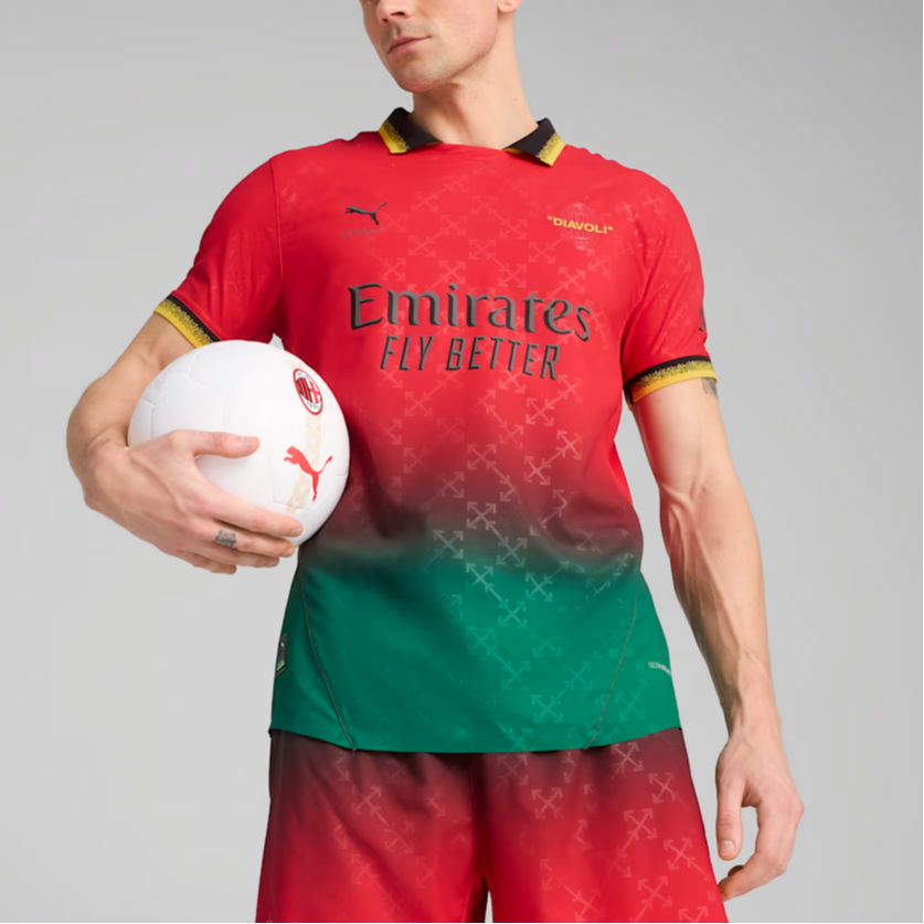 PUMA x AC MILAN x OFF-WHITE DRYCELLULTRAWEAVE logo