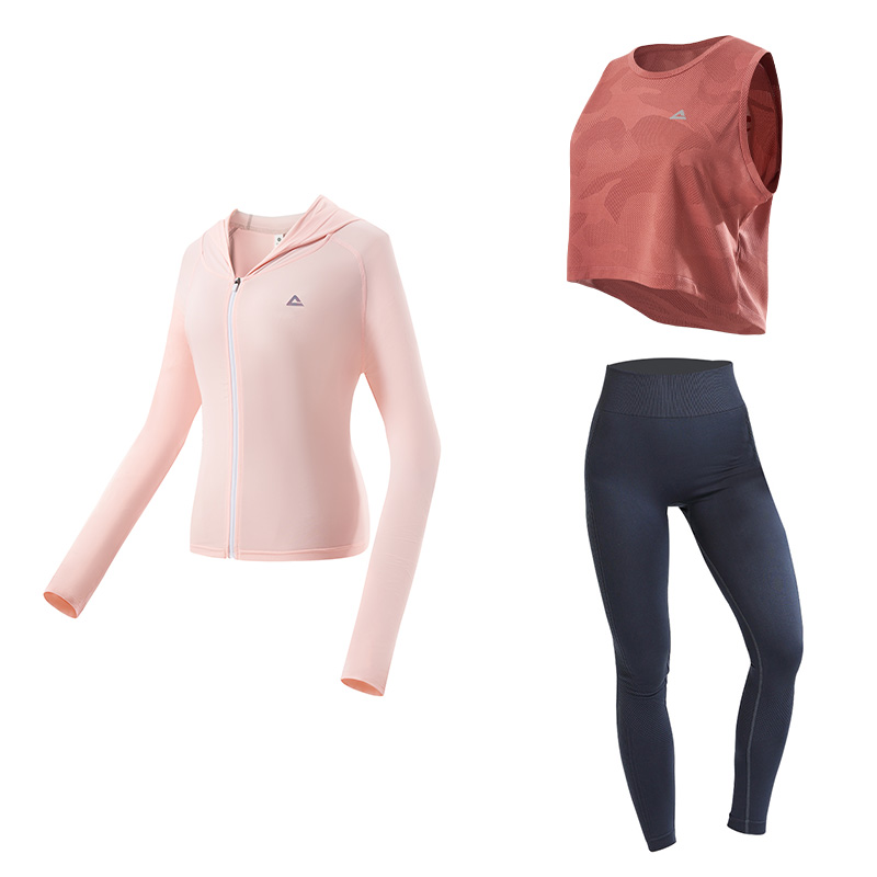 匹克 瑜伽服健身运动服背心瑜伽裤三件套健身套装 女款