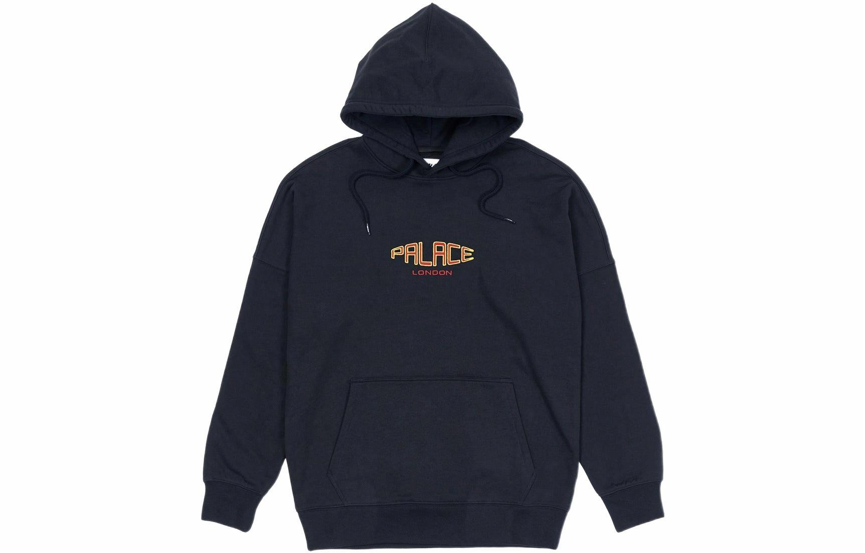 PALACE SS22 Spaced Logo Drop Shoulder Hood Navy Logo