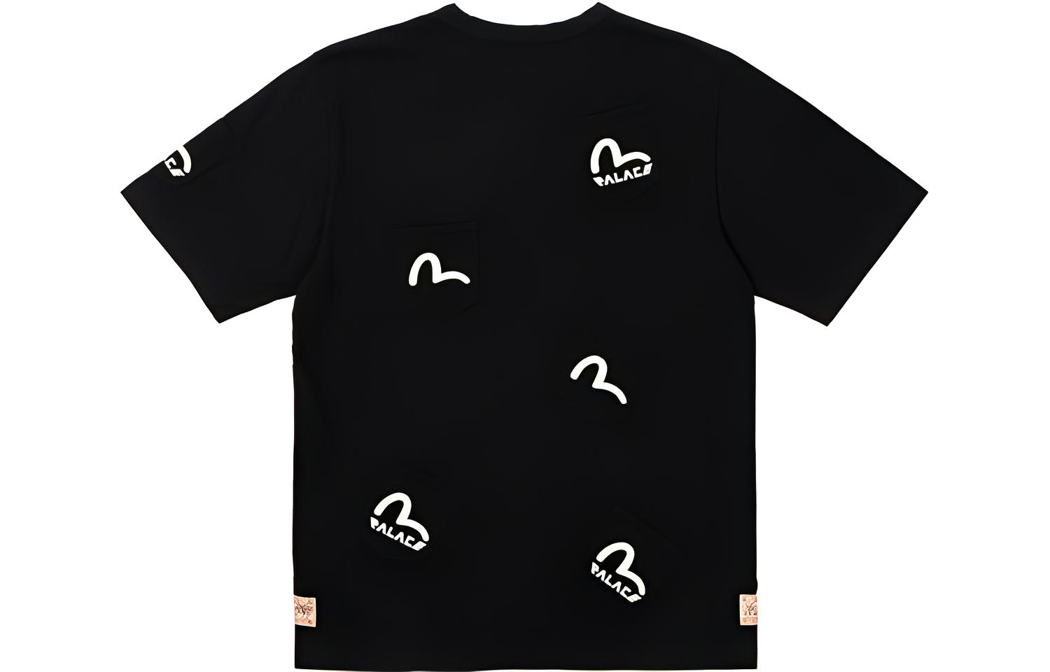 PALACE x EVISU Multi Pocket T-Shirt Black LogoT