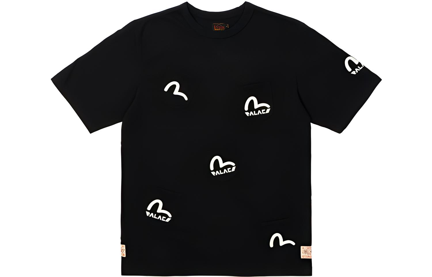 PALACE x EVISU Multi Pocket T-Shirt Black LogoT